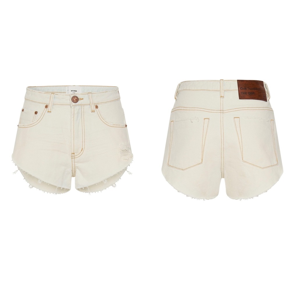 One Teaspoon NWT The One High Waist Cheeky Denim Shorts Xanthe Size 29 MSRP $110